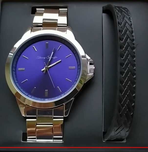 NOWY elegancki zegarek męski THIERRY SCHAEFFER z bransoletką