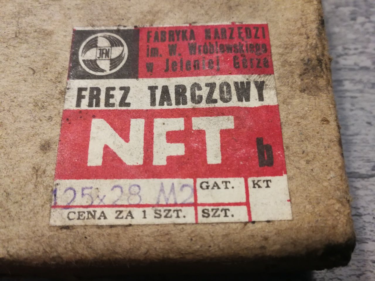 Frez tarczowy NFTb 125x28 M2 - nowy, leżak magazynowy