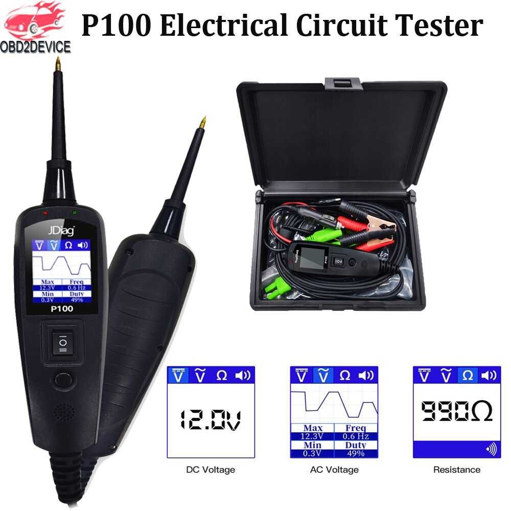 Máq. Teste circuitos elétricos , Ponta de prova digital - 12V e 24V