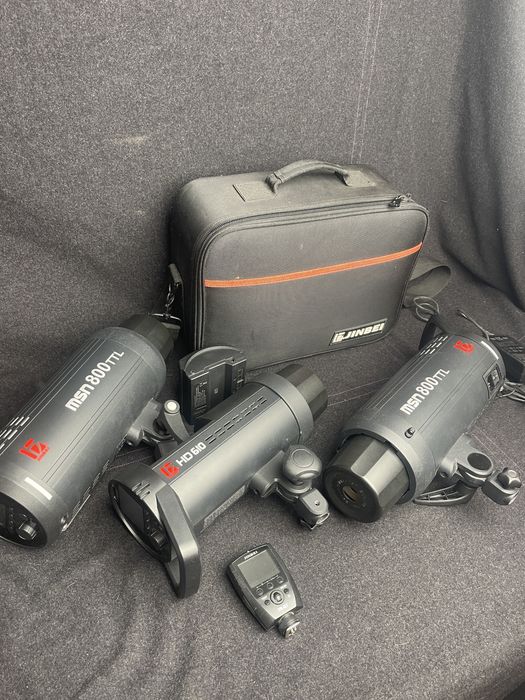 Kit de Flashes de Estúdio Profissional Jinbei