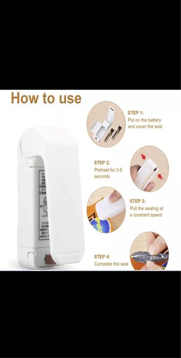 Selador de embalagens portátil