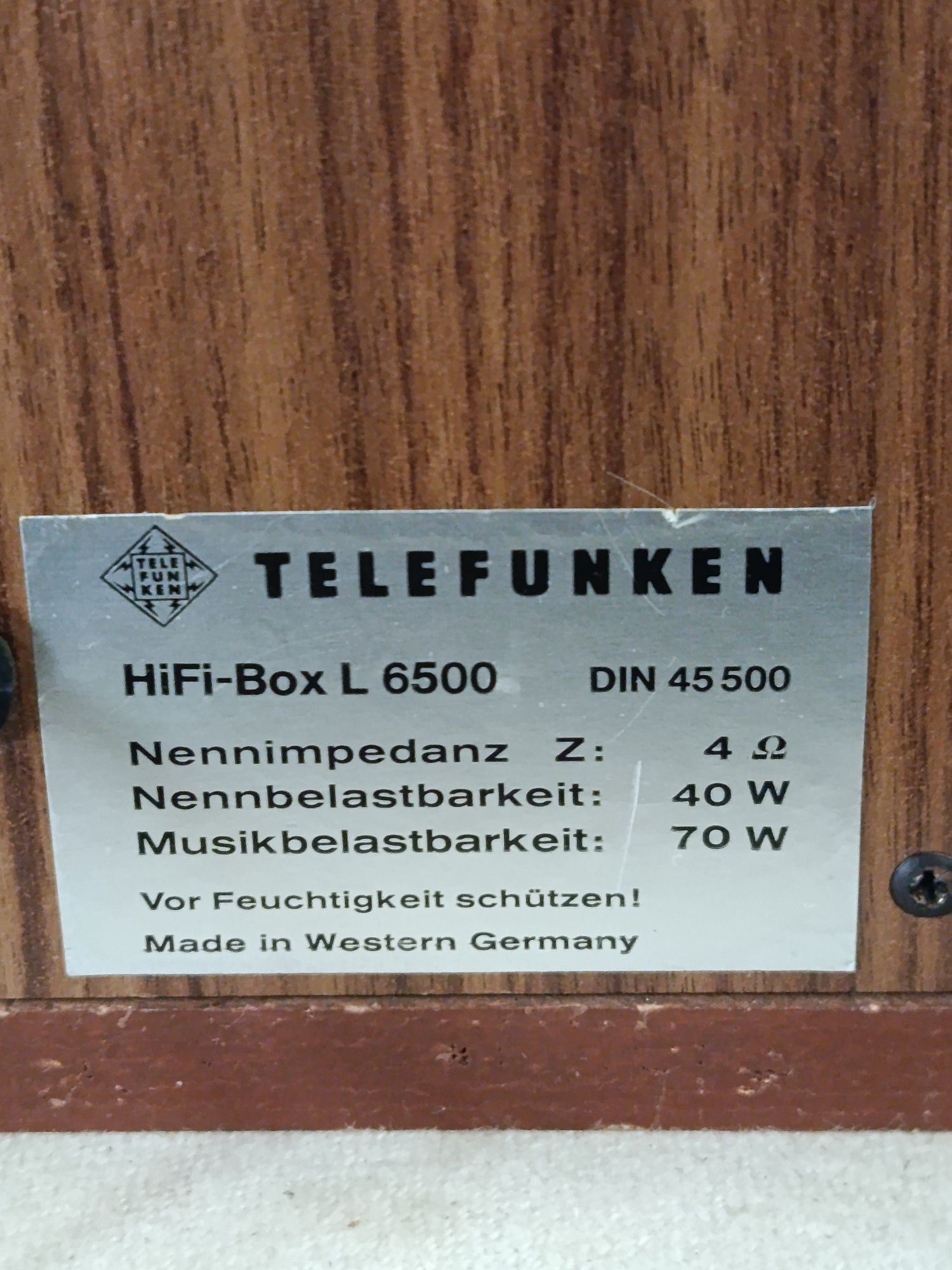 Акустика из Германии Telefunken .