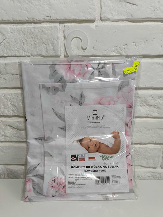 Komplet poszewek do wózka 2 elementowy 60x70 cm + 30x40 cm NA SUWAK