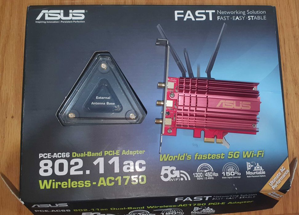 Placa PCI-E wifi ASUS PCE-AC66 Dual- Band AC1750