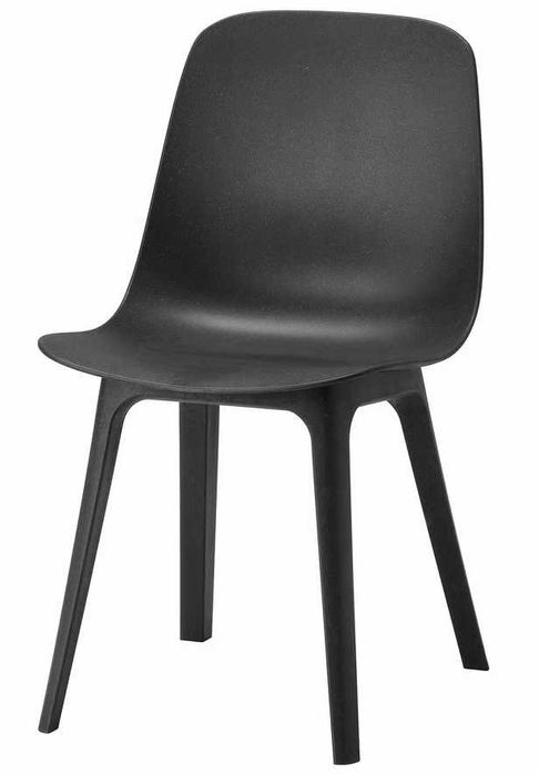 Czarne designerskie krzesło do jadalni lub biura IKEA ODGER super stan