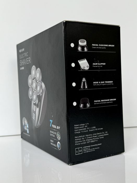 Електрична бритва роторна машинка для голови стайлер Wet&dry JK-1800