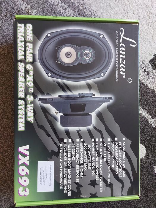 Trójdrożne głośniki samochodowe Lanzar VX693 para
Lanzar VX693 para