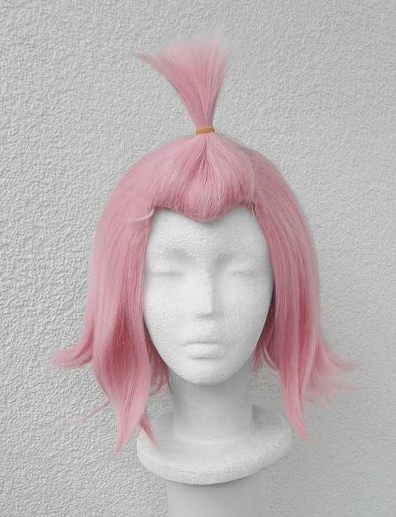 Diona Genshin Impact cosplay wig różowa krótka peruka bez grzywki