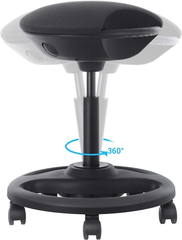 biurowy, ergonomiczny taboret czarny OSC06BK