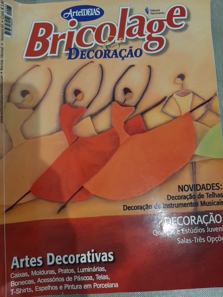 3 revistas: bricolage, artes decorativas e trabalhos manuais