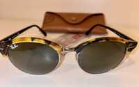 Óculos de Sol Ray-Ban Clubmaster (Dourado, Castanho)