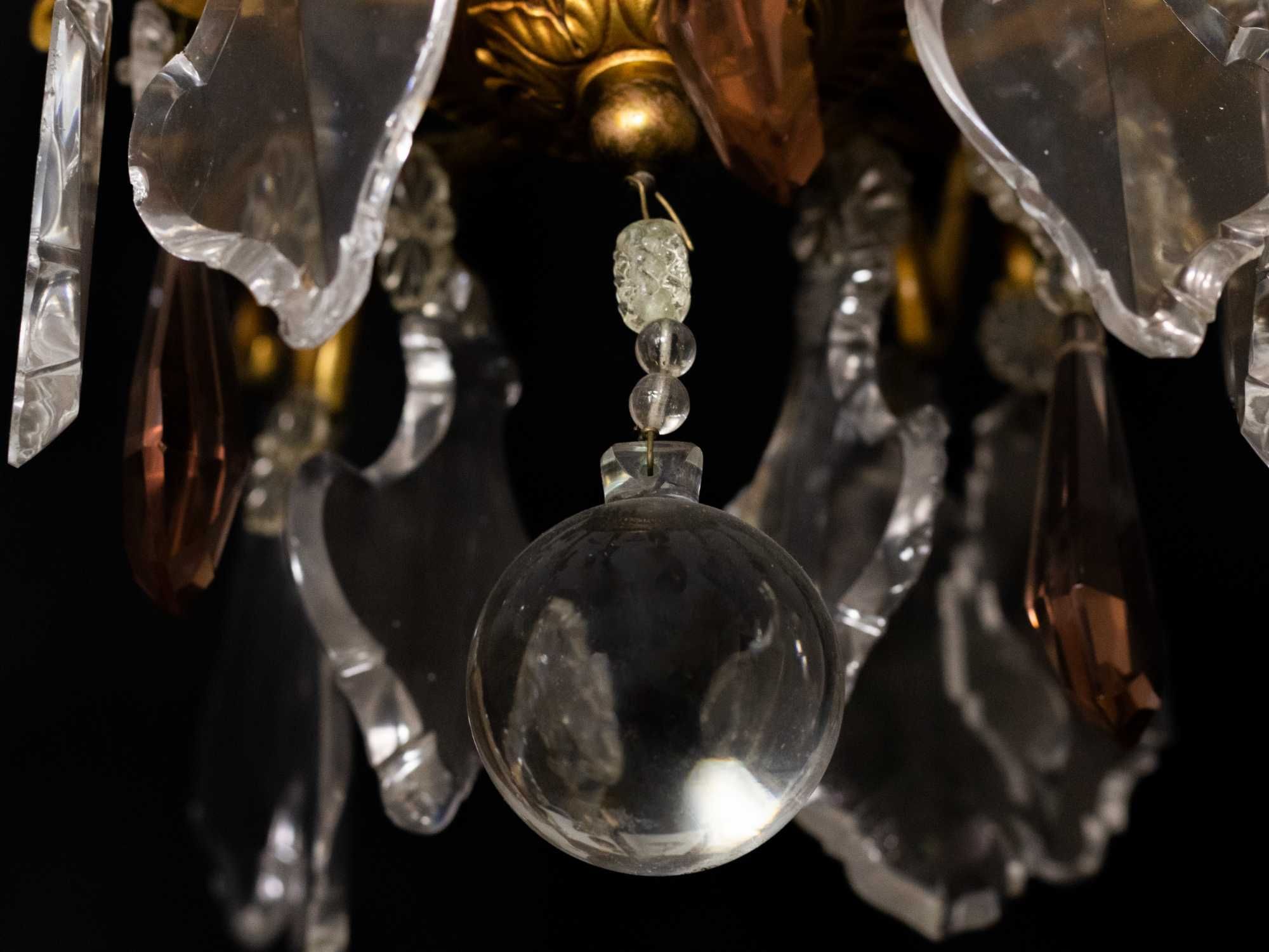 Candeeiro bronze cristal nove braços Luís XV | século XIX
