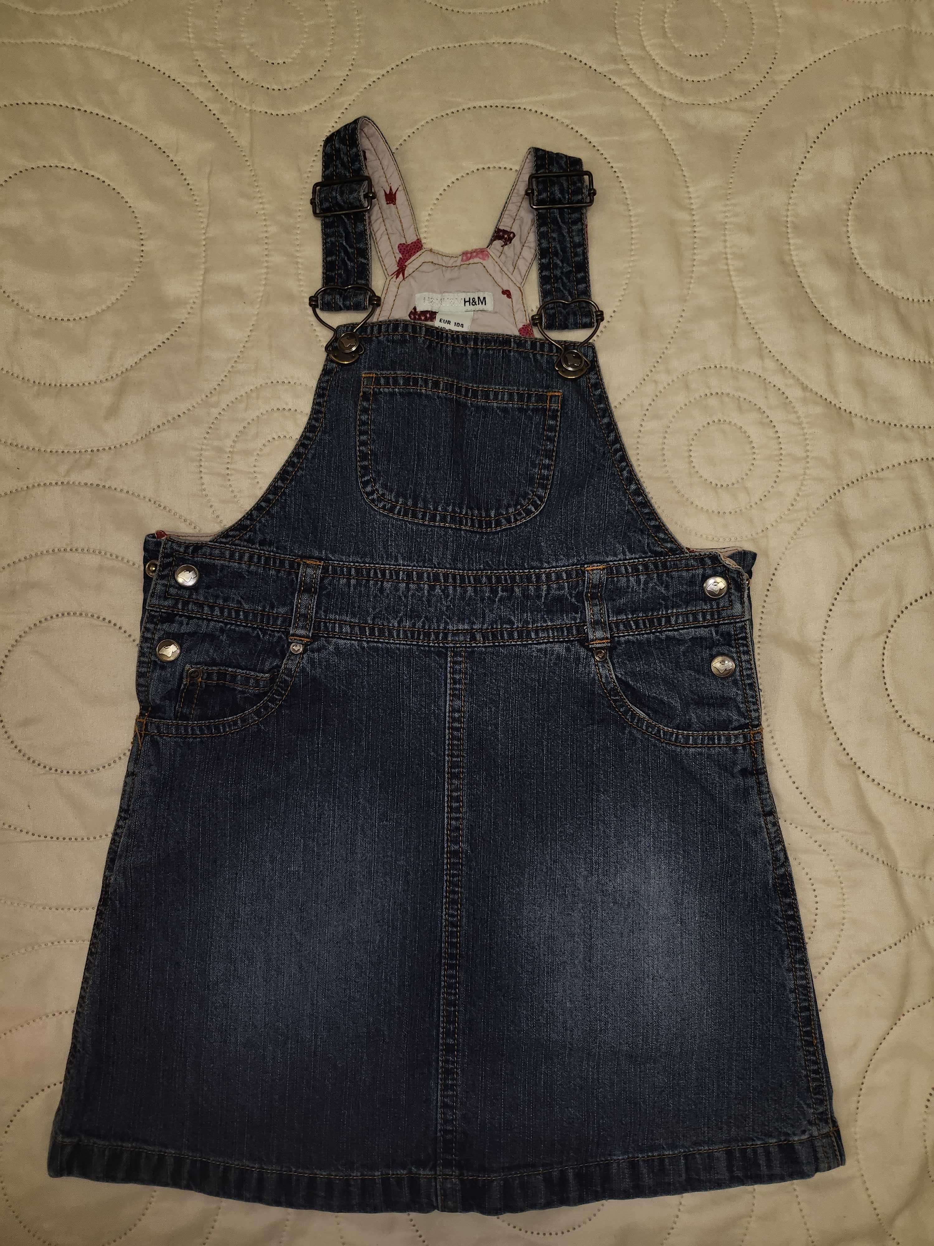 Jeansowa sukienka H&M rozm.104