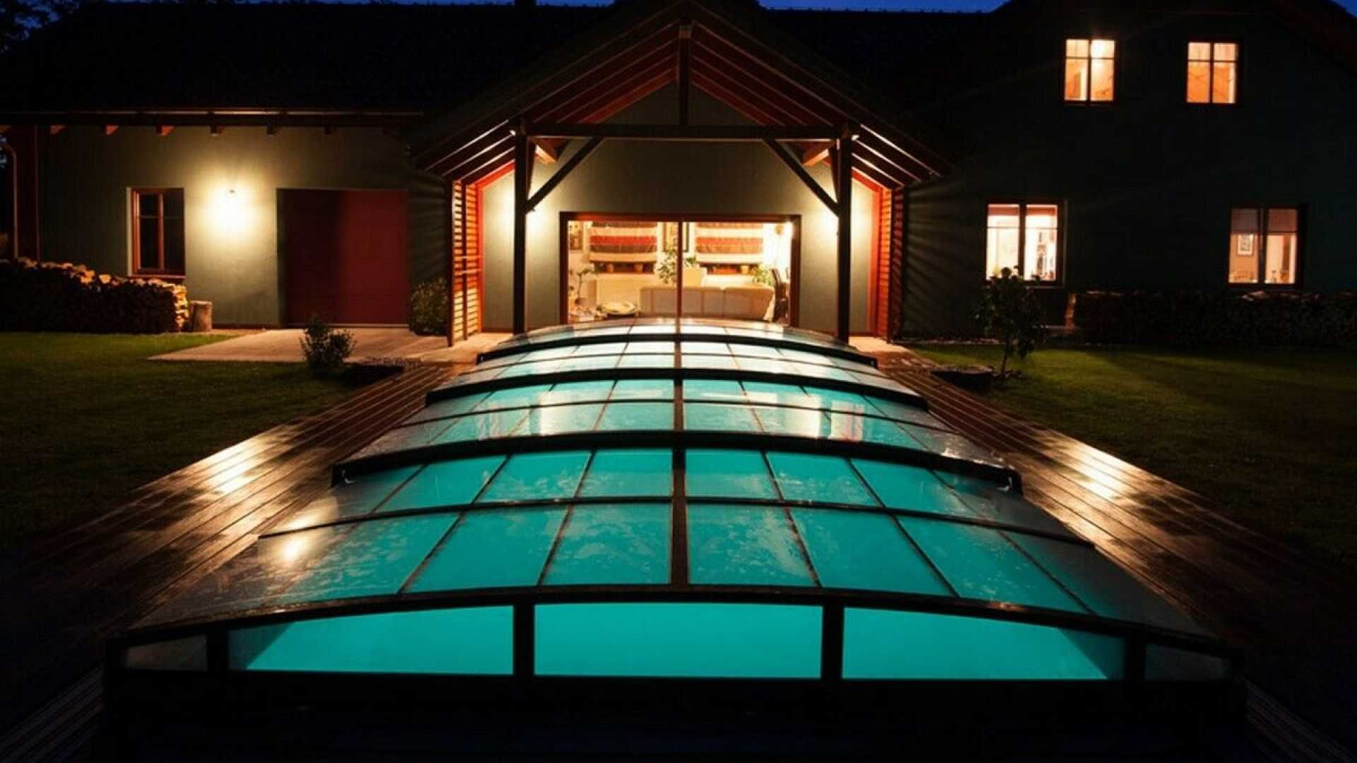 Nowoczesne Zadaszenie basenowe wymiary 7.4x3.4m z Montażem INSTAL-POOL