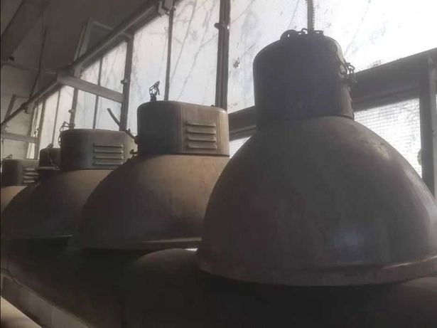 Stare Lampy przemysłowe sodowe industrialne loft bar PRL