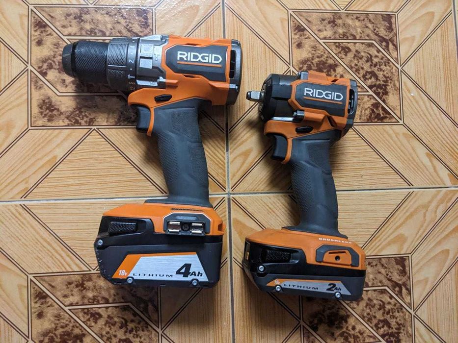 Ударная дрель-шуруповерт+гайковерт Ridgid 18V