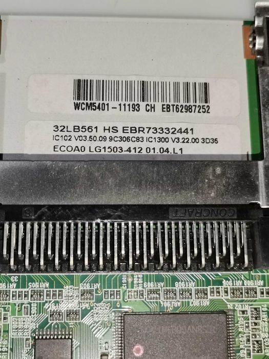 Mainboard LG 32lb561
EAX6 5 3 6 1 5 0 5