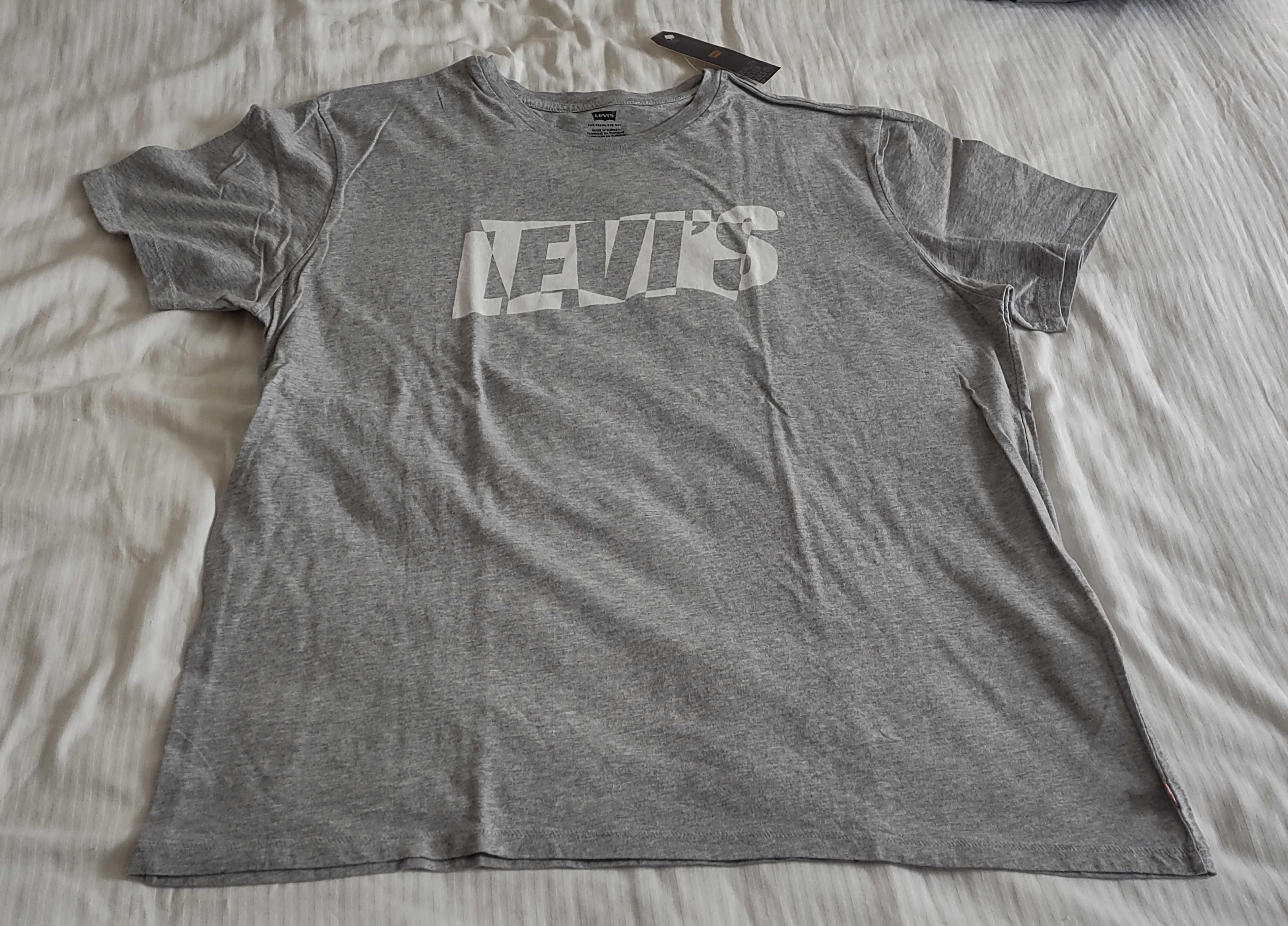 koszulka T-shirt LEVIS LEVI'S - szary - XXL - 2XL - nowy z metką