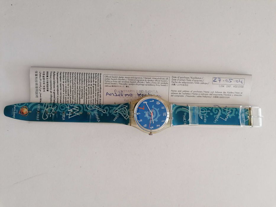 Relógio Swatch edição limitada Euro 2004