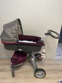 коляска Stokke v3 2в1. 
В комплекті: 
Шасі, люлька, прогулянков