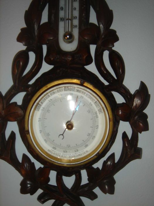 Barometr stary z termometrem o pięknej formie