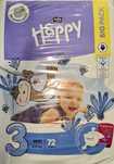 Pieluchy Happy3   288sztuk - 4 paczki po 72szt