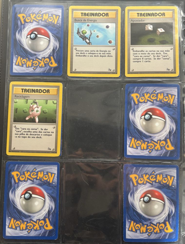 Cartas Pokemon Fossil portugues