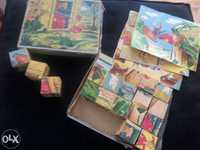 Jogo brinquedo cubos puzzle muito antigo majora - para colecionadores