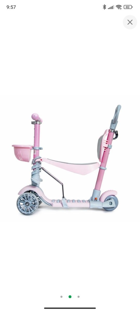 Самокат детский Scale Sports Smart Scooter 5 in 1 розовый