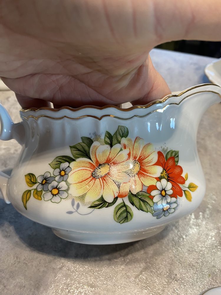 Sosierka 3 szti serwetnik porcelana Bogucice