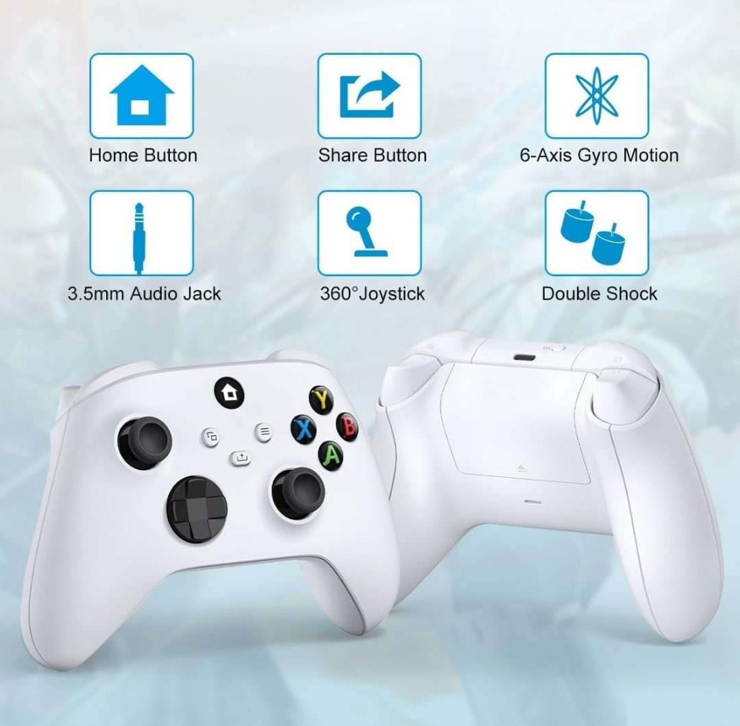 Pad bezprzewodowy do PC Android PS3 TV + USB Dongle Biały