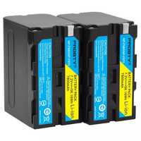 2 Baterias e 1 carregador duplo NP-F960, 970, F550, 570 de 7800mHa