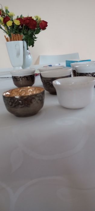 Piękne czareczki 6 szt platerowane