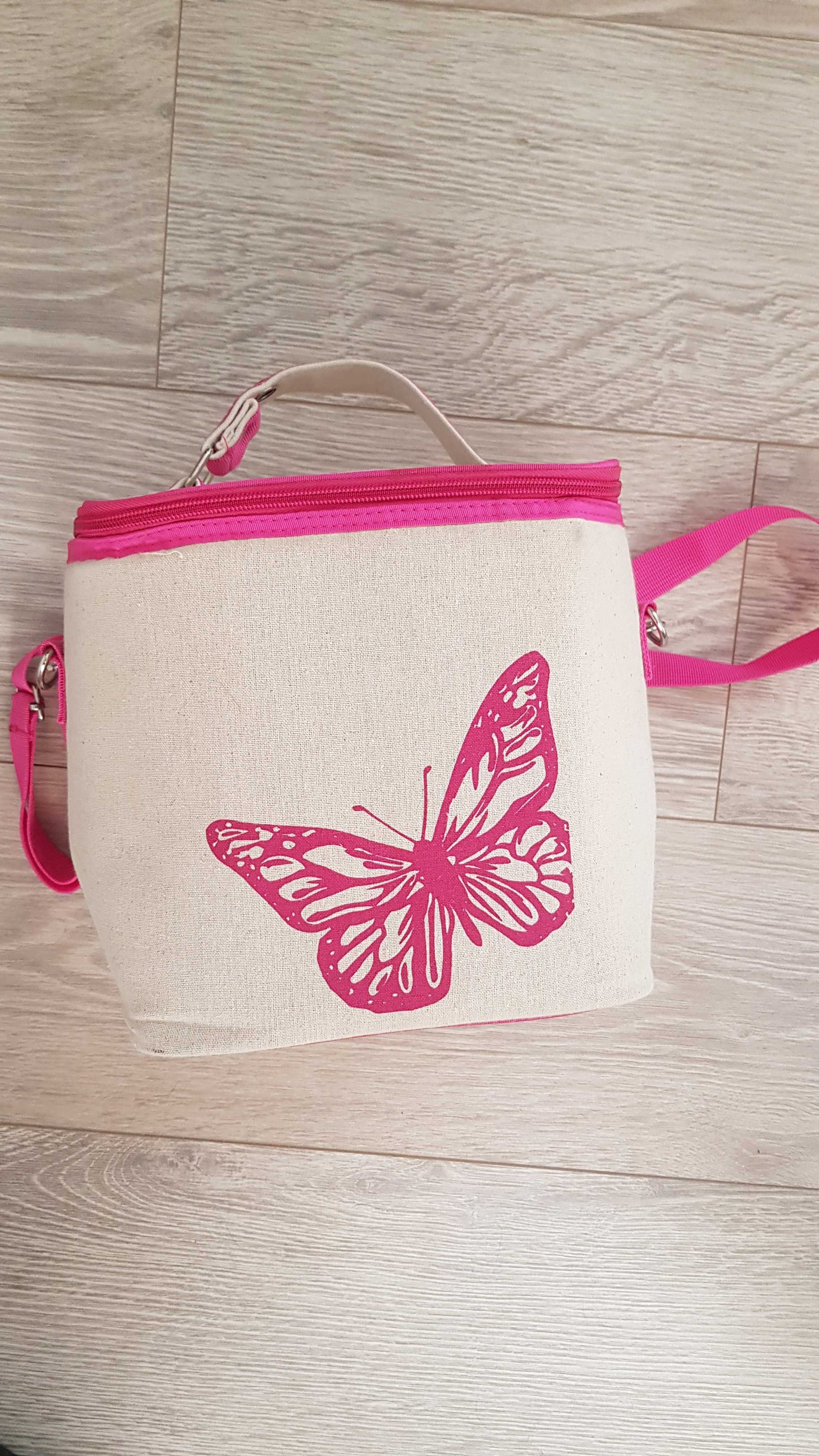 Lunchbox, torba na śniadanie, termoizolacja, motyl