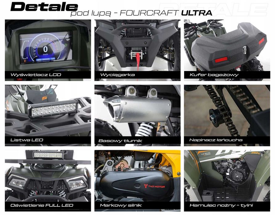 Quad 250 cc Asix Fourcraft Ultra Ranger automat transport kask gratis