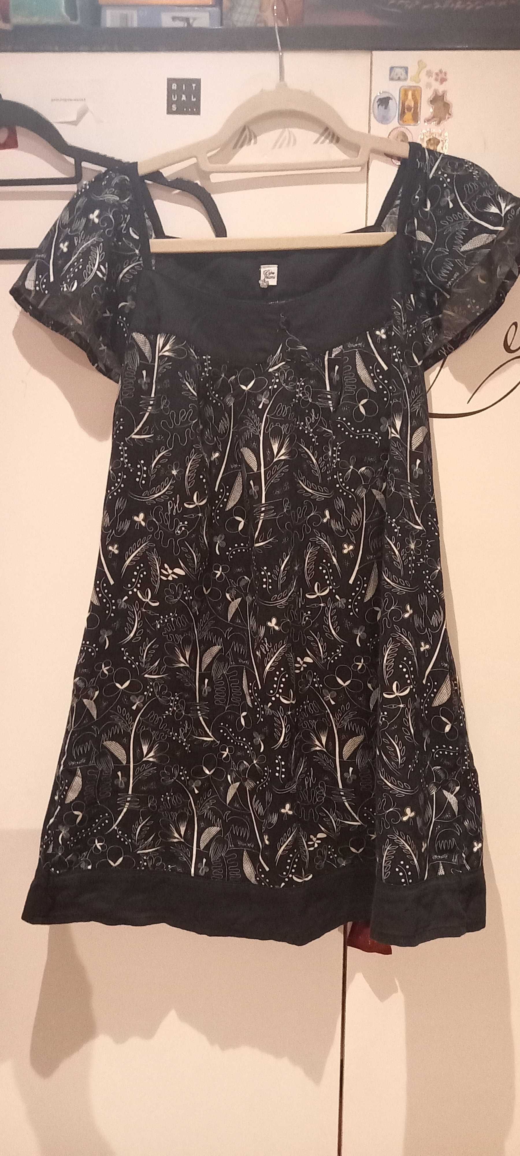Vestido preto e branco, curto - M - Pepe Jeans