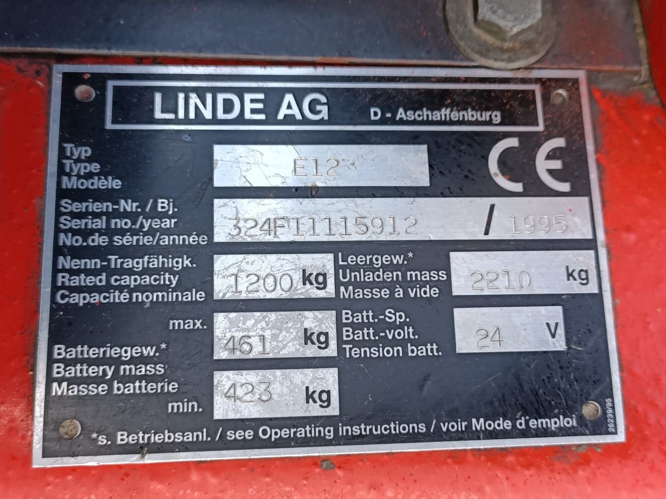 Wózek widłowy Linde elektryczny E12 , 95rok , sprawny