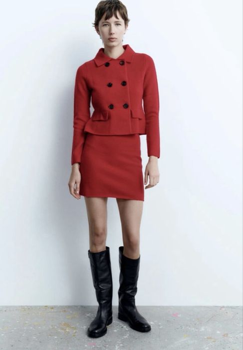 Костюм блейзер/кардиган юбка zara