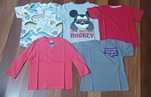 Conjunto de 4 t-shirts e 1 sweatshirt - 4/5 anos