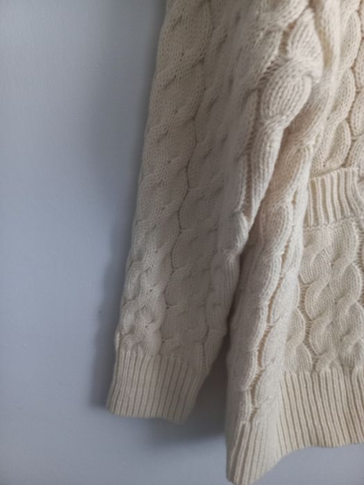 Zara gruby sweter kardigan wełniany r.S/M