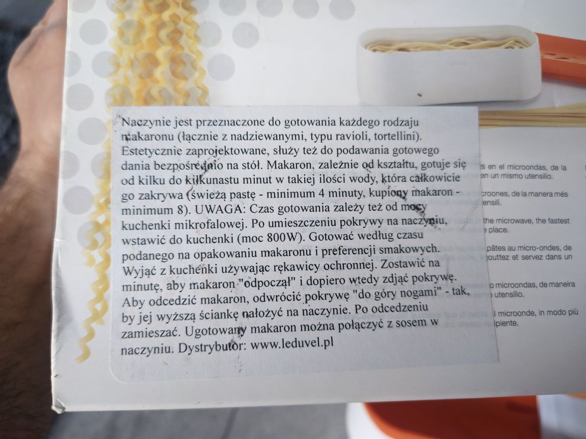 Lekue naczynie do gotowania makaronu w mikrofalówce 28 cm