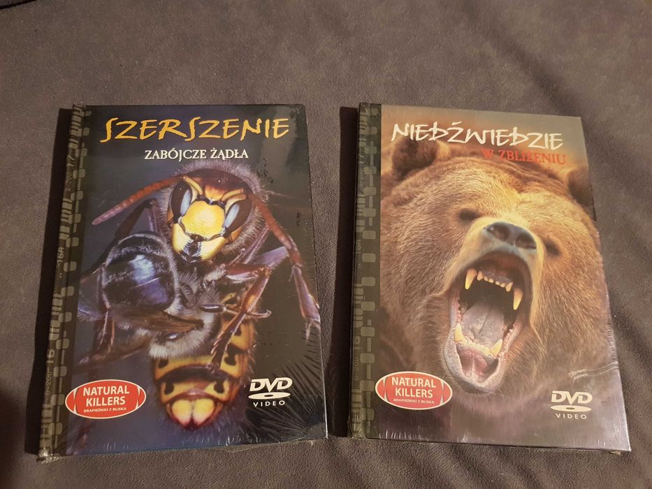2 filmy przyrodnicze na DVD - Szerszenie i Niedźwiedzie, NOWE