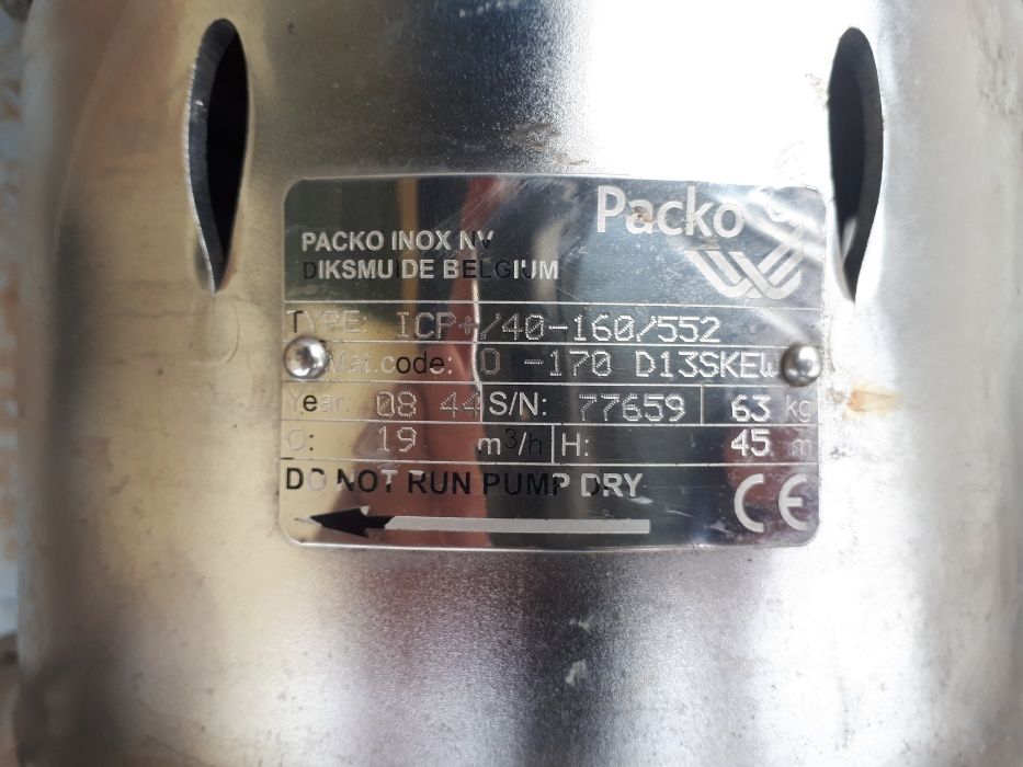 Pompa Packo ICP 5,5/6,3 kW