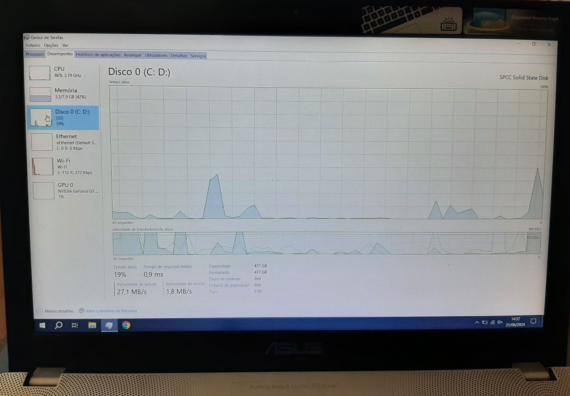 Portátil Asus N56