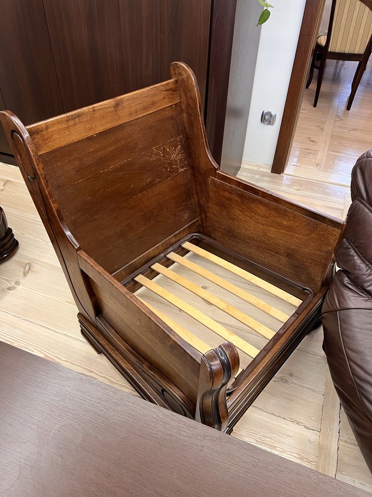 Zestaw wypoczynkowy komplet skórzany - kanapa / sofa, fotel x2