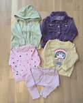 Zestaw dla dziewczynki r 80:3 bluzy, kurteczka, 2 sweterki