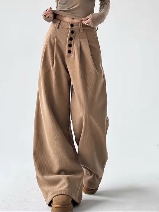 Шикарні вельветові штани палаццо на розмір хл-ххл