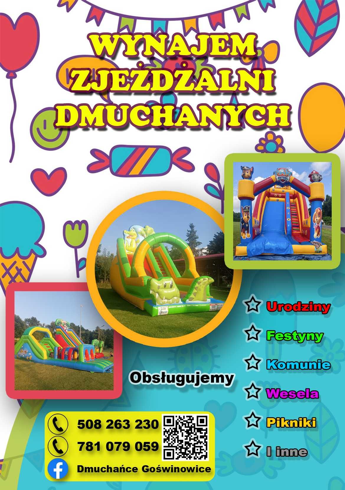 Dmuchańce wynajem, dmuchana zjeżdżalnia, zamek, wata, PIANA PARTY