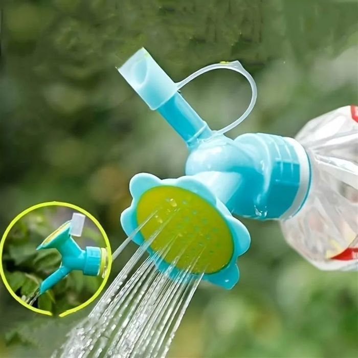 lejek do podlewania kwiatów roślin konewka nakrętka na butelkę 2w1