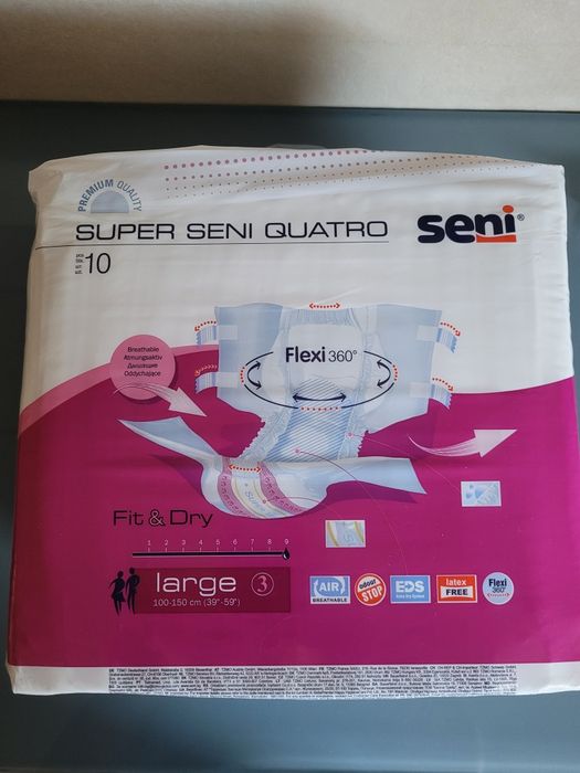 Super Seni Quatro pieluchomajtki r. L, 4 op